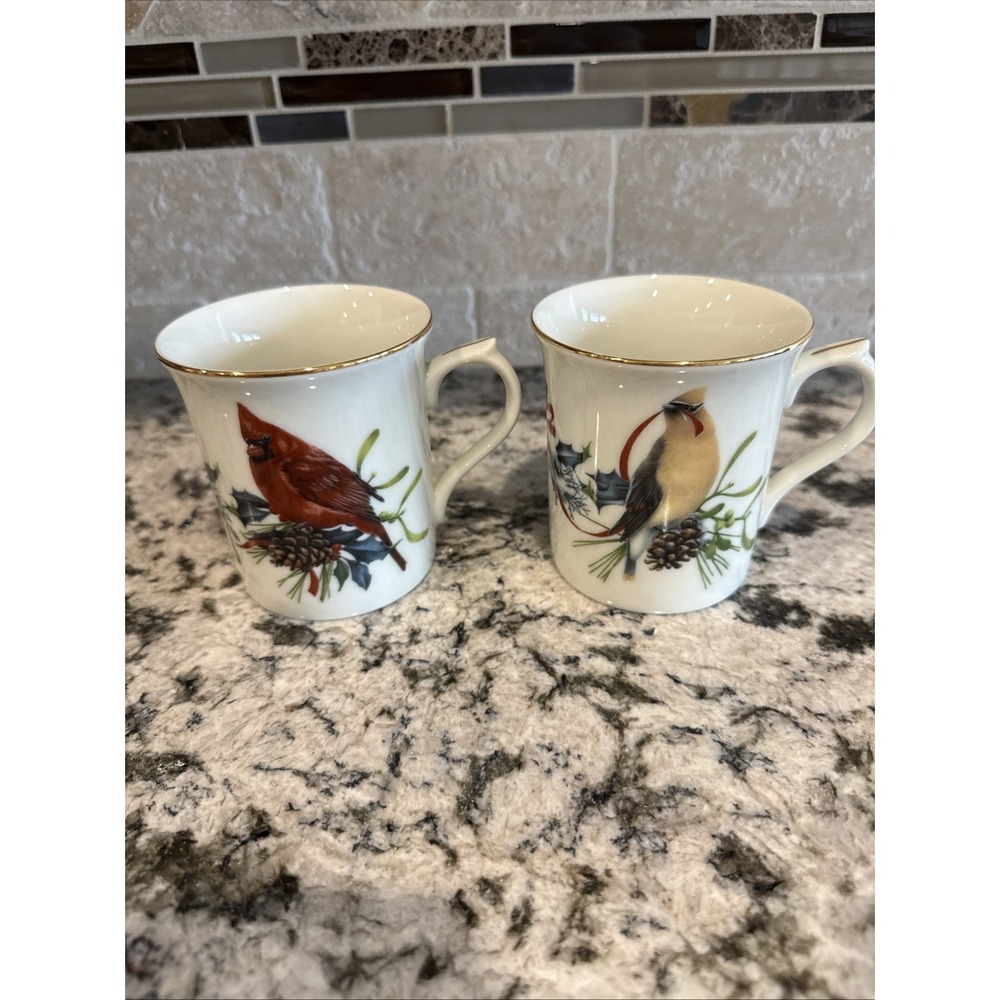 Winter Greetings by Catherine McClung Lenox, 2 Mugs